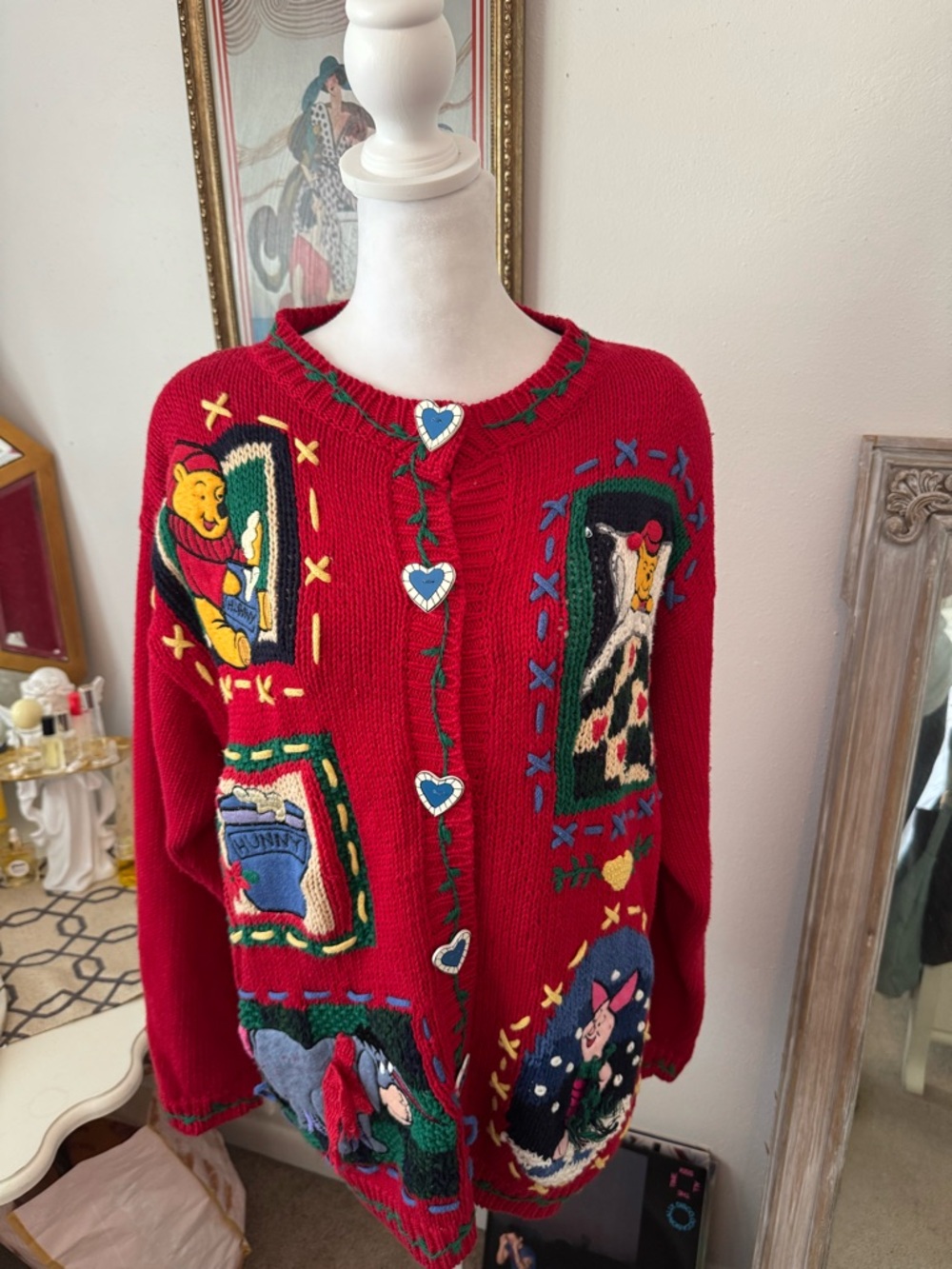 Vintage Winnie the Pooh Christmas Cardigan